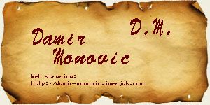 Damir Monović vizit kartica